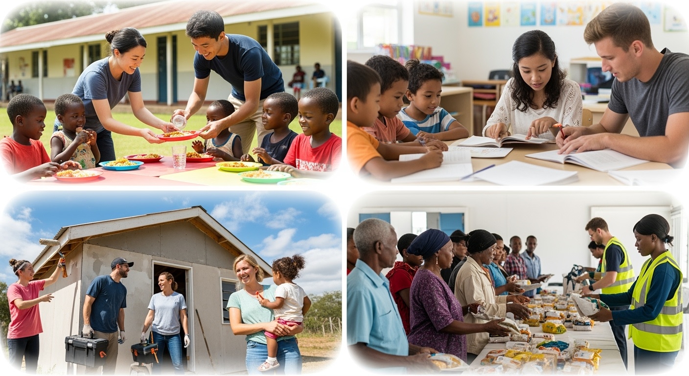 オンラインボランティアの5つの活動を表現した画像